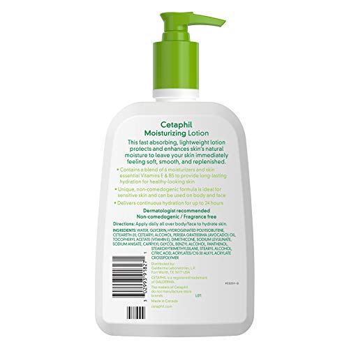 Cetaphil Moisturizing Lotion, 20 Fl Oz Pack of 1
