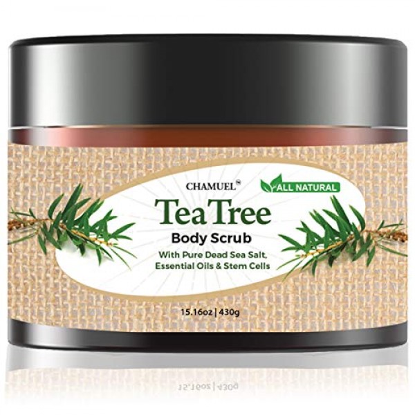 Chamuel Tea Tree Body & Foot Scrub - 100% Natural Exfoliating Bod...
