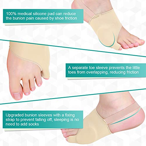 Tailors Bunion Corrector Pinky Toe Pain Relief Pad, Soft Silicone...