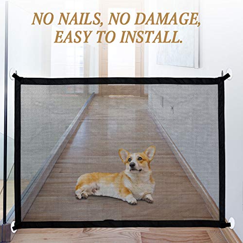 CHARMINER Pet Gate Dog Gate, Magic Pet Gate for Dog, Indoor Outdo...