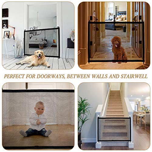 CHARMINER Pet Gate Dog Gate, Magic Pet Gate for Dog, Indoor Outdo...