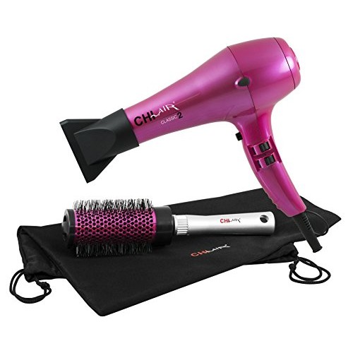CHI Classic 2 Ceramic Hair Dryer with Travel Bag and Round Brush
