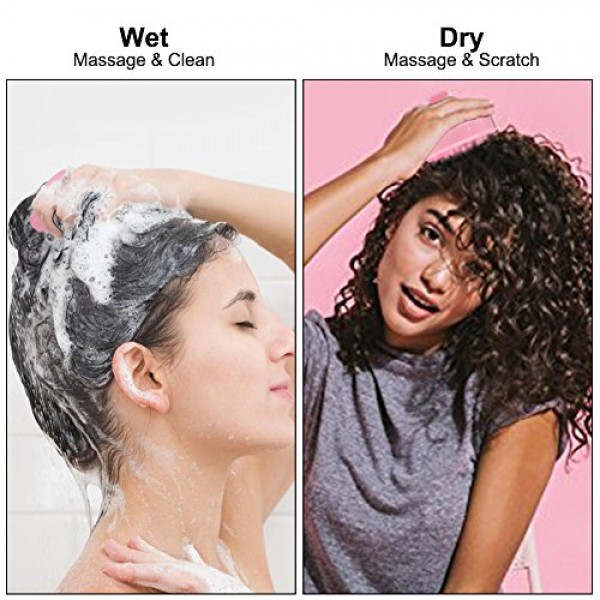 2 Pack Shampoo Brush | Hair Scalp Massager, Chialstar Soft Sili...