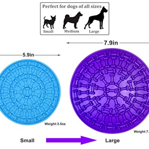 Large Lick Mat for Dogs & Cats | Big Size 7.9 Inch | Slow Healthy...