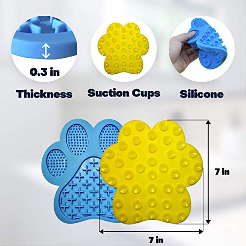 Lick Mat for Dogs & Cats 2 Pack | Slow Treater Mat with Suction C...