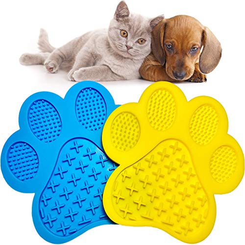 Lick Mat for Dogs & Cats 2 Pack | Slow Treater Mat with Suction C...