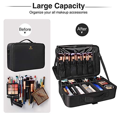 Large Makeup Case,Chomeiu Portable Makeup Backpack Travel Makeup ...