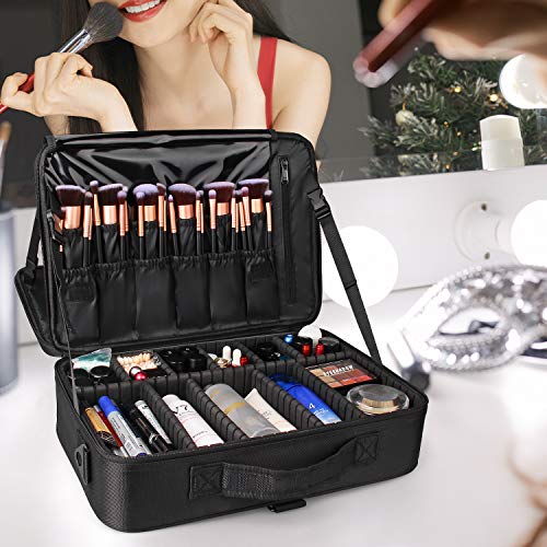 Large Makeup Case,Chomeiu Portable Makeup Backpack Travel Makeup ...