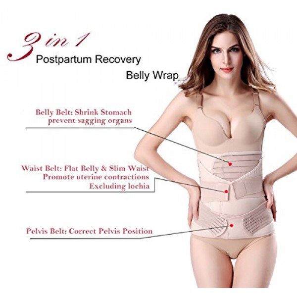 3 in 1 Postpartum Support - Recovery Belly/waist/pelvis Belt Shap...