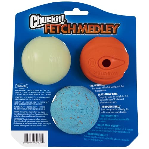 ChuckIt! Fetch Medley Ball Medium 3 Pack