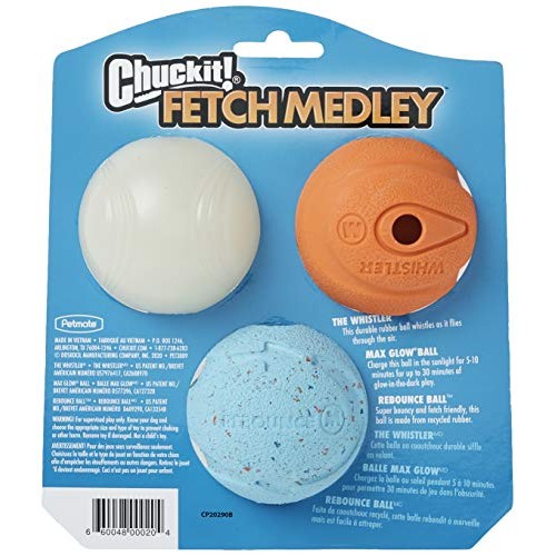 ChuckIt! Fetch Medley Ball Medium 3 Pack