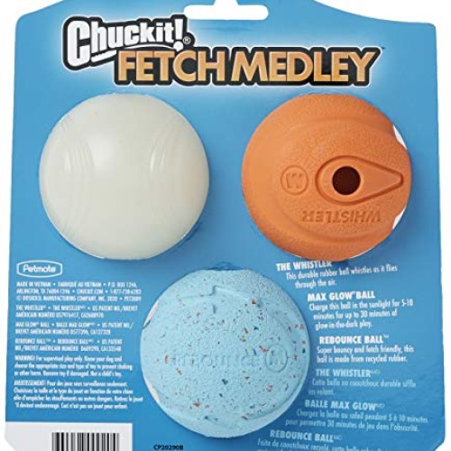 ChuckIt! Fetch Medley Ball Medium 3 Pack