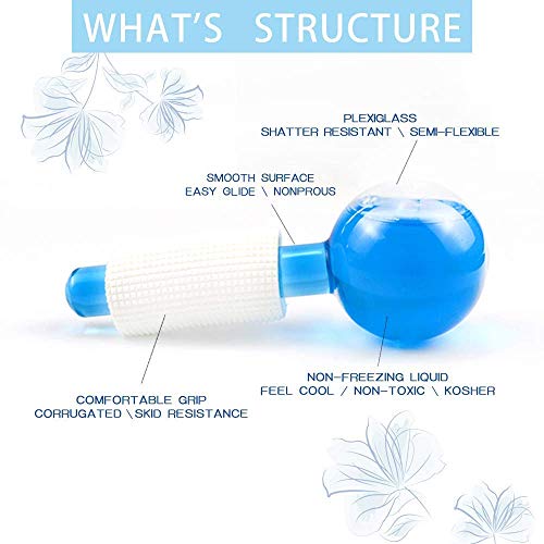 MAGIC ICE Roller Ball- Cool Globe Skin Massager 2PC Globes Facial...