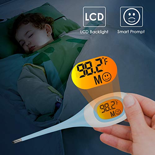 Digital Body Thermometer Fast Reading Oral Ráctal Underarm Temper...