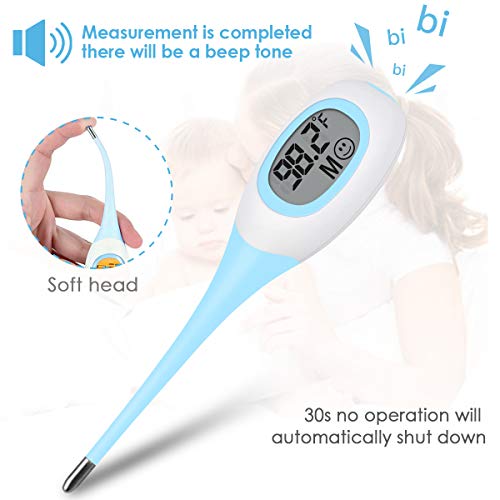 Digital Body Thermometer Fast Reading Oral Ráctal Underarm Temper...