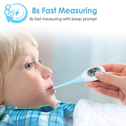 Digital Body Thermometer Fast Reading Oral Ráctal Underarm Temper...