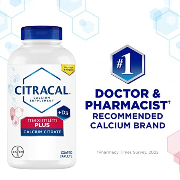 Citracal Maximum Plus Highly Soluble, Easily Digested, 630 mg Cal...