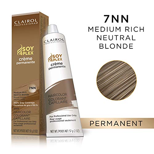 Clairol Professional Permanent Crème, 7nn Med Neutral Blonde, 2 oz.