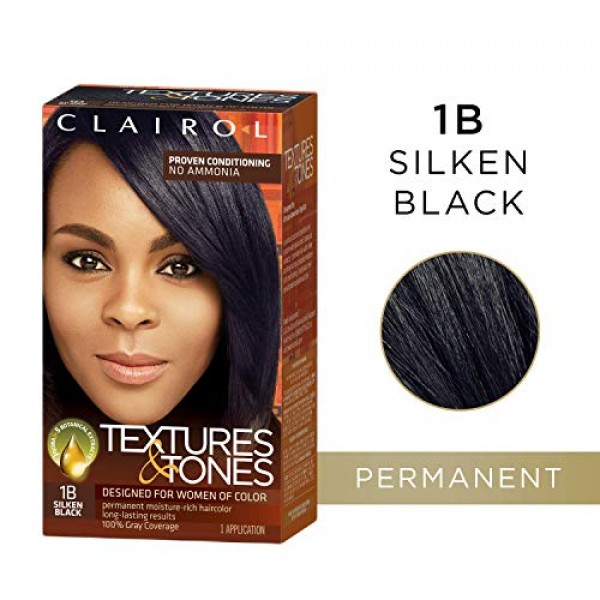 Clairol Professional Textures & Tones Permanent Hair Color, 1b Si...