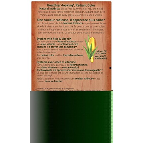 Clairol Natural Instincts, 6C, Brass Free Light Brown
