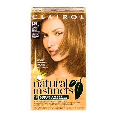 Clairol Natural Instincts Hair Color, 6.5G Lightest Golden Brow...