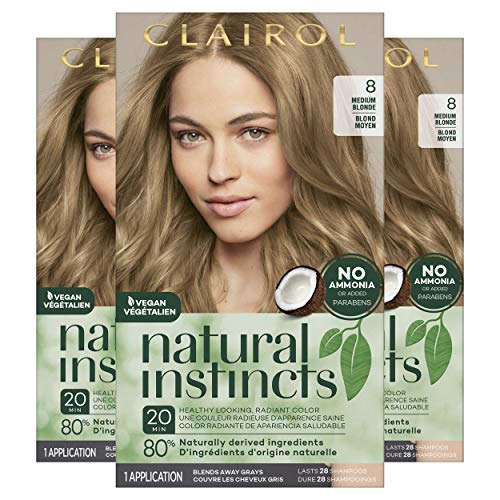 Clairol Natural Instincts Semi-Permanent, 8 Medium Blonde, Moonli...