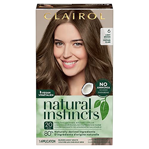Clairol Natural Instincts Semi-Permanent Hair Color, 6 Light Brow...