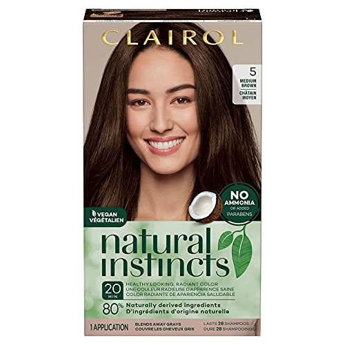 Clairol Natural Instincts Semi-Permanent Hair Dye, 5 Medium Brown...