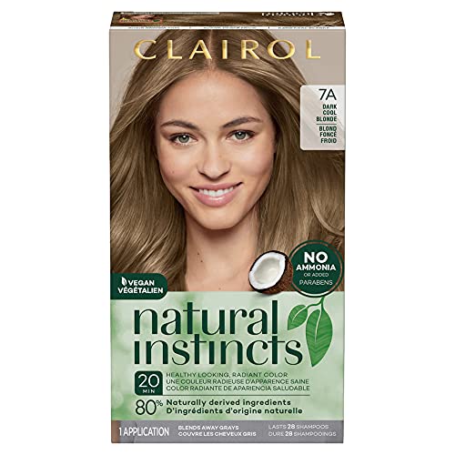 Clairol Natural Instincts Semi-Permanent Hair Dye, 7A Dark Cool B...