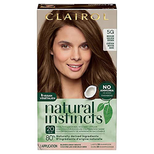 Clairol Natural Instincts Semi-Permanent Hair Dye, 5G Medium Gold...