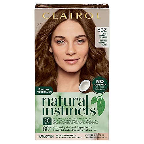 Clairol Natural Instincts Semi-Permanent Hair Dye, 6BZ Light Cara...