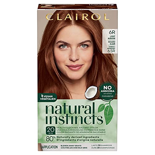 Clairol Natural Instincts Semi-Permanent Hair Dye, 6R Light Aubur...