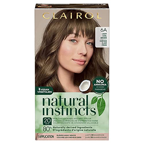 Clairol Natural Instincts Semi-Permanent Hair Dye, 6A Light Cool ...