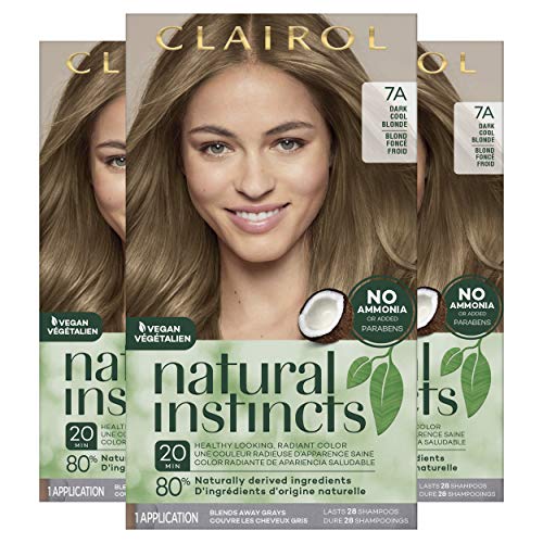 Clairol Natural Instincts Semi-Permanent Hair Dye, 7A Dark Cool B...