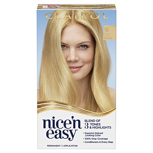 Clairol Nice N Easy Permanent Hair Color, 10 Extra Light Blonde ...