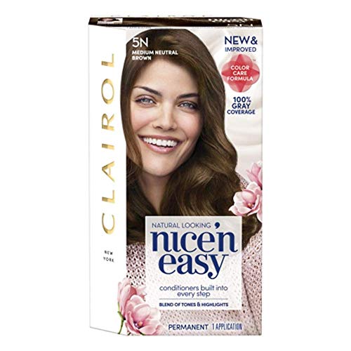 Clairol Nicen Easy Permanent Hair Color Medium Natural Brown 5N ...