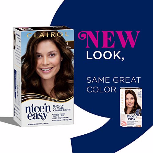 Clairol Nicen Easy Permanent Hair Dye, 5N Medium Natural Brown H...