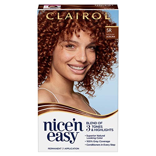 Clairol Nicen Easy Permanent Hair Dye, 5R Medium Auburn Hair Col...