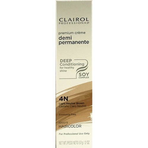 Clairol Professional 4N Light Neutral Brown Demi Permanent Hair C...