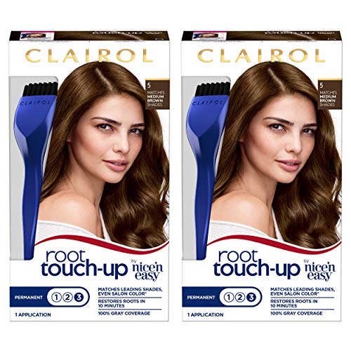 Clairol Root Touch-Up by Nicen Easy Permanent Hair Dye, 5 Medium...