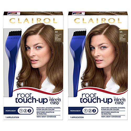 Clairol Root Touch-Up by Nicen Easy Permanent Hair Dye, 6A Light...