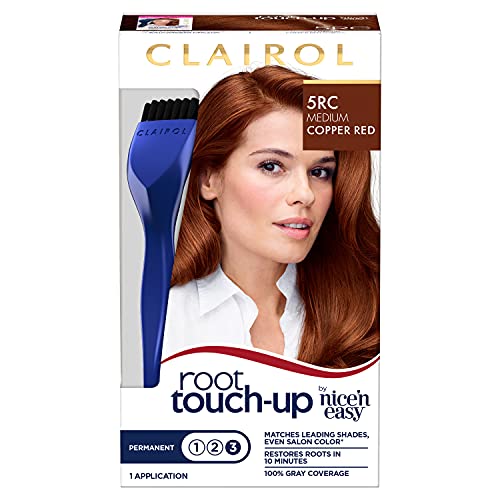 Clairol Root Touch-Up by Nicen Easy Permanent Hair Dye, 5RC Medi...