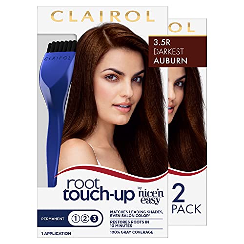 Clairol Root Touch-Up by Nicen Easy Permanent Hair Dye, 3.5R Dar...