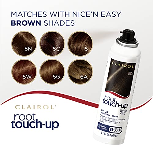 Clairol Root Touch-Up Temporary Spray, Dark Brown Hair Color, 1 C...