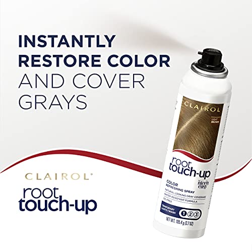 Clairol Root Touch-Up Temporary Spray, Light Brown Hair Color, 2 ...