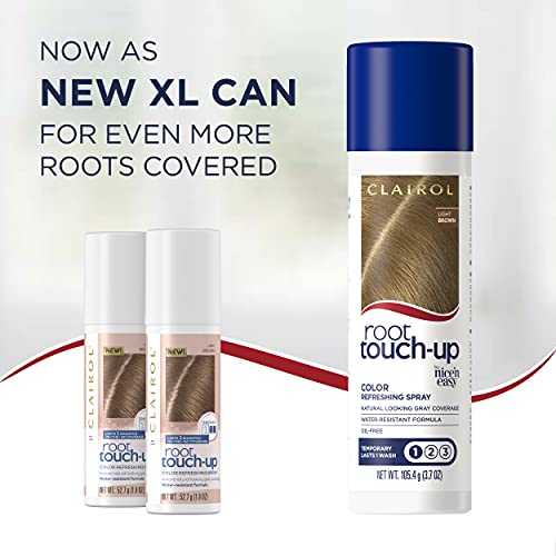 Clairol Root Touch-Up Temporary Spray, Light Brown Hair Color, 2 ...