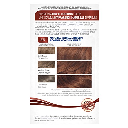 Nice N Easy Permanent Hair Color 5R Natural Medium Auburn 1 Kit