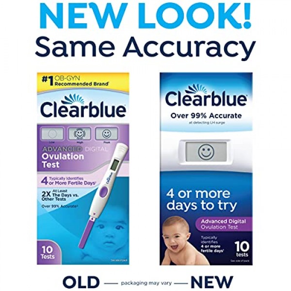 Clearblue Advanced Digital Ovulation Test, Predictor Kit, featuri...