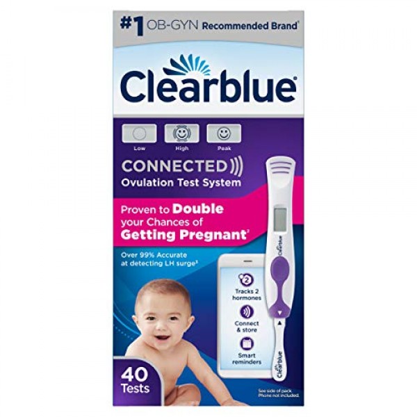 Clearblue Connected Ovulation Test System featuring Bluetooth con...