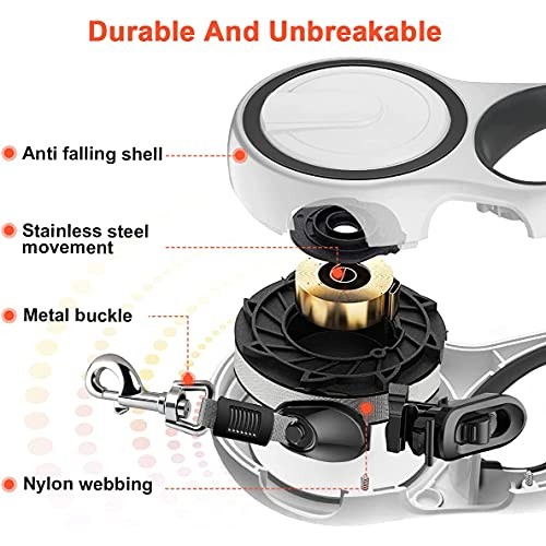 Upgraded Retractable Dog Leash, Heavy Duty Pet Walking Leash with...